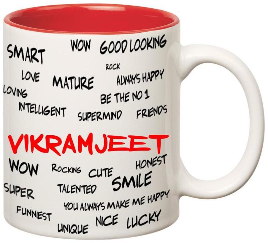 

Huppme Good Personality Vikramjeet Inner Red Mug