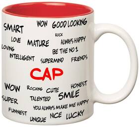 Huppme Good Personality Cap Inner Red Mug