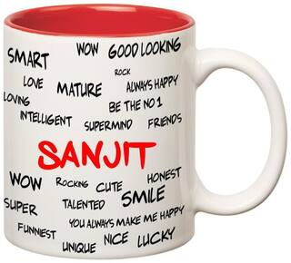 Huppme Good Personality Sanjit Inner Red Mug