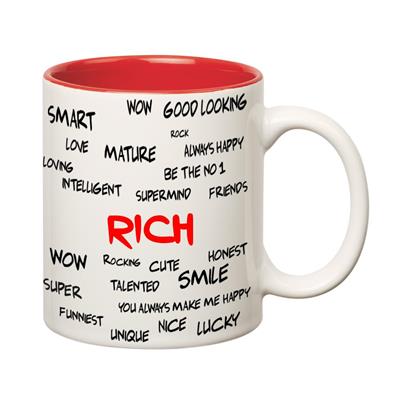 

Huppme Good Personality Rich Inner Red Mug