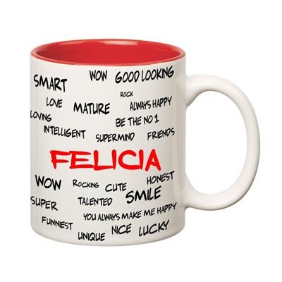 

Huppme Good Personality Felicia Inner Red Mug