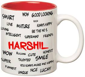 Huppme Good Personality Harshil Inner Red Mug