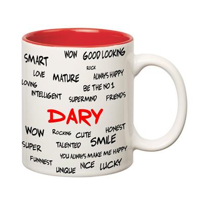 

Huppme Good Personality Dary Inner Red Mug