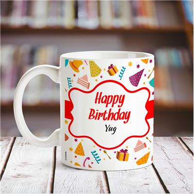 

Huppme Happy Birthday Yug name coffee mug