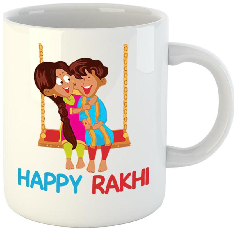 

Huppme Happy Rakhi White Mug