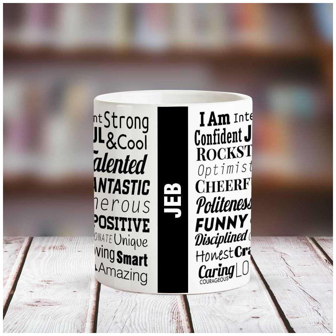 

Huppme JEB Good Personality White Ceramic coffee Name Mug