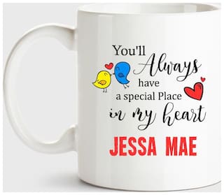 Huppme Jessa Mae Always Have A Special Place In My Heart Love White Coffee Name Ceramic Mug