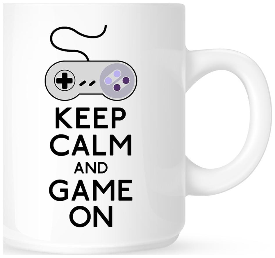 

Huppme Keep Calm And Game On White Mug