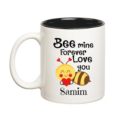 

Huppme Love You Samim Bee mine Forever Inner Black Mug