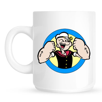 

Huppme Popye The Sailor Man White Mug