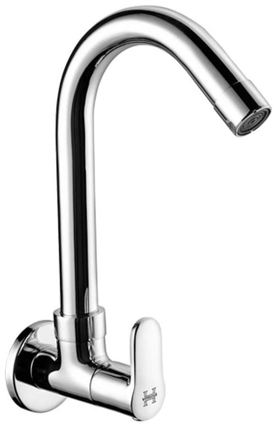 

HVitreous By Hindware Camlet H760419 Brass Wall Mounted Sink Cock with Swivel Spout (Chrome)