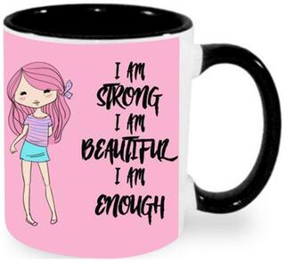 I am Ceramic Coffee Mug by AshvahTM - MUG944-BLK