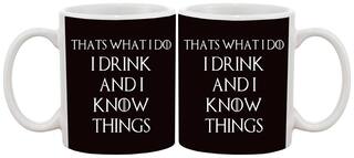 I Drink And I Know Things Ceramic Coffee Mug by AshvahTM-MUG1220