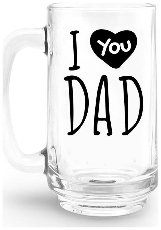 

I Love My Dad Glass Beer Mug