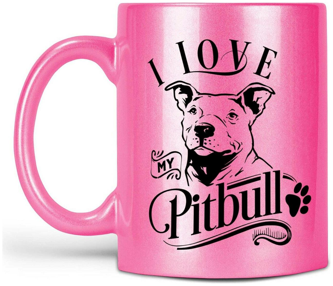 

I Love My Pitbull Coffee Mug or Pitbull Coffee Cup Pit Bull Mug or Pitbull Gift