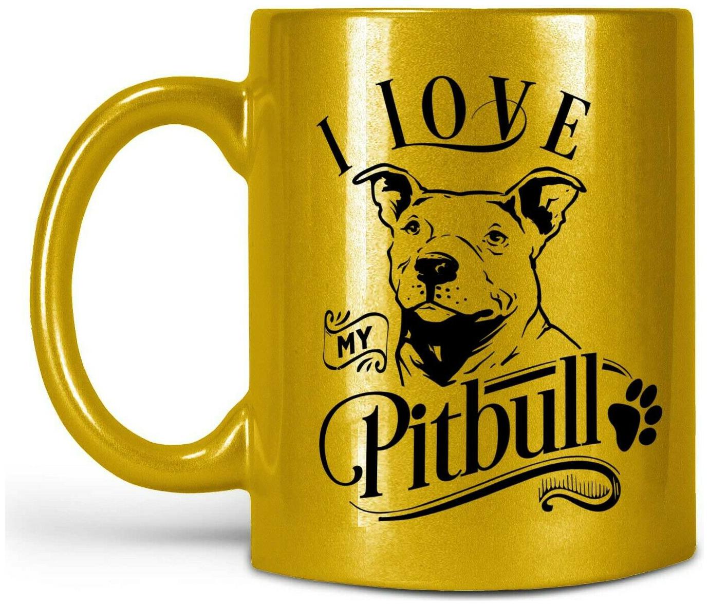 

I Love My Pitbull Coffee Mug or Pitbull Coffee Cup Pit Bull Mug or Pitbull Gift