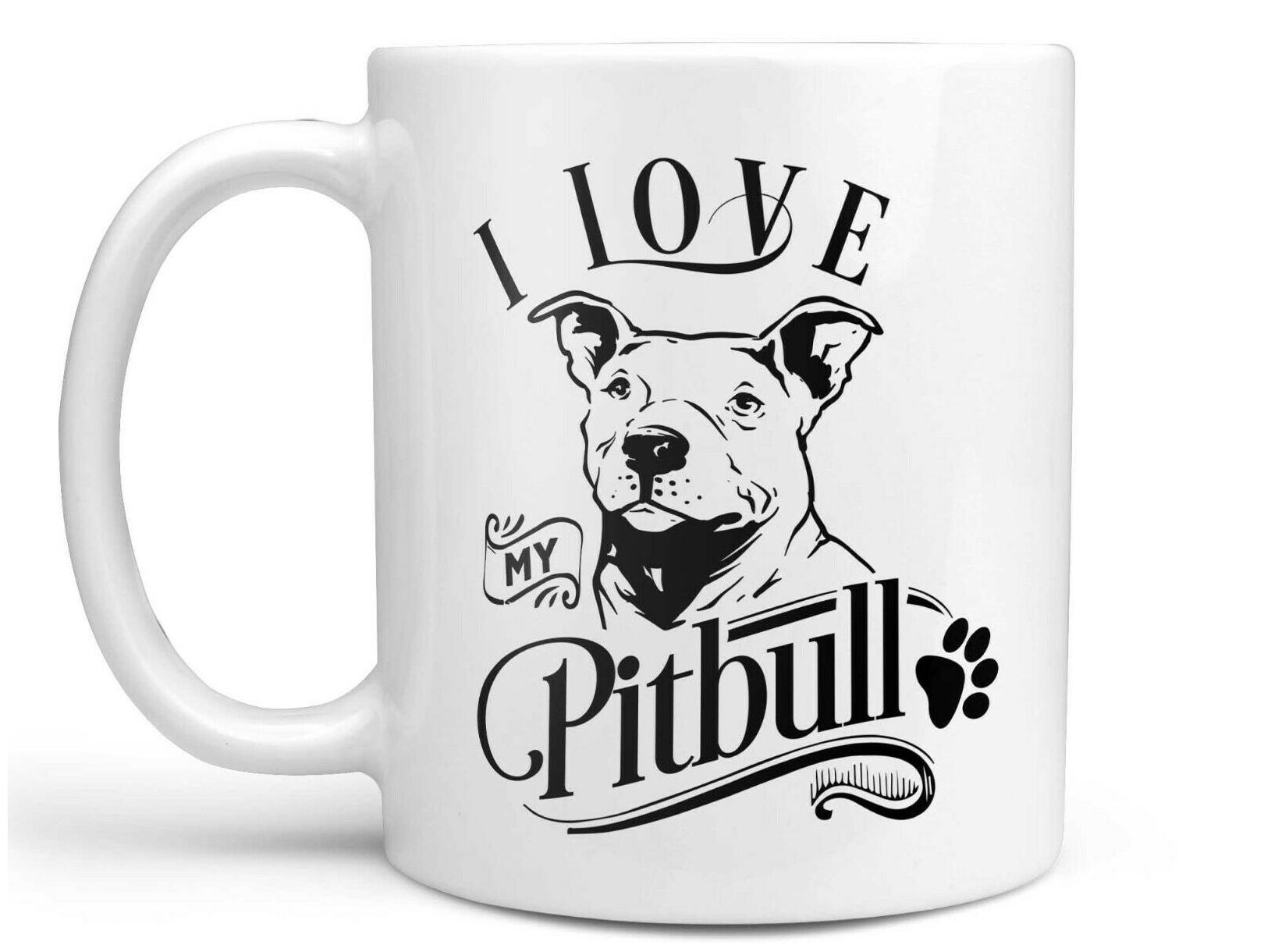 

I Love My Pitbull Coffee Mug or Pitbull Coffee Cup Pit Bull Mug or Pitbull Gift