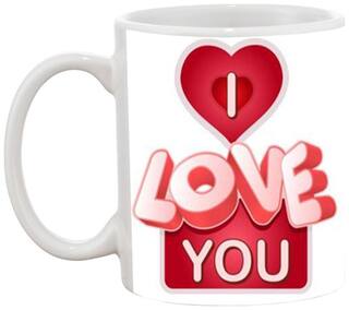 I LOVE U Ceramic Coffee Mug by AshvahTM - MUG644