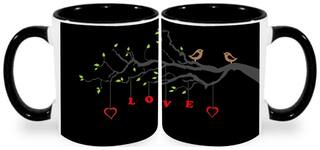 I LOVE U Ceramic Coffee Mug by AshvahTM - MUG561-BLK