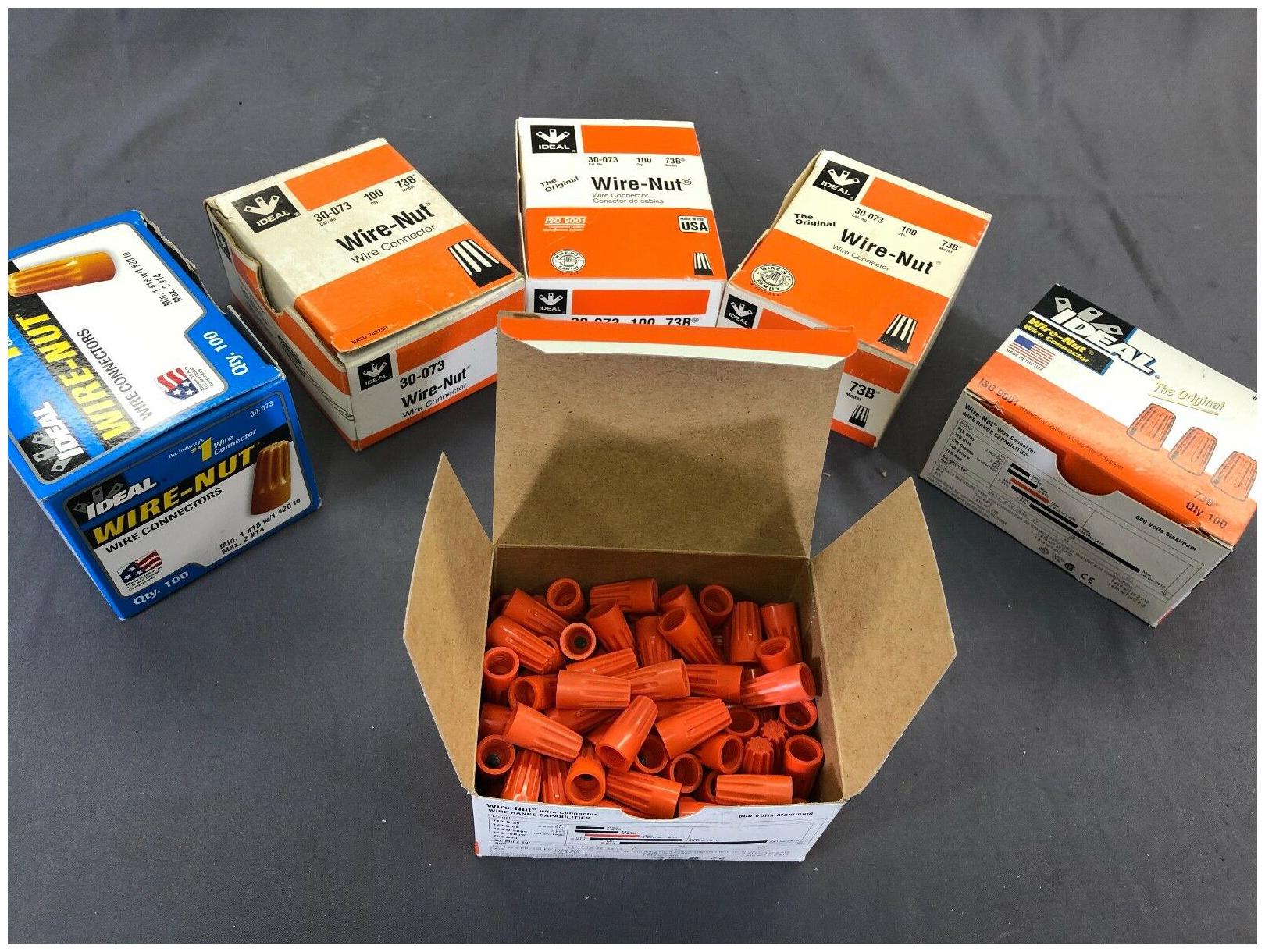 

Ideal 30-073 WireNuts wire connectors 73B Orange box of 100