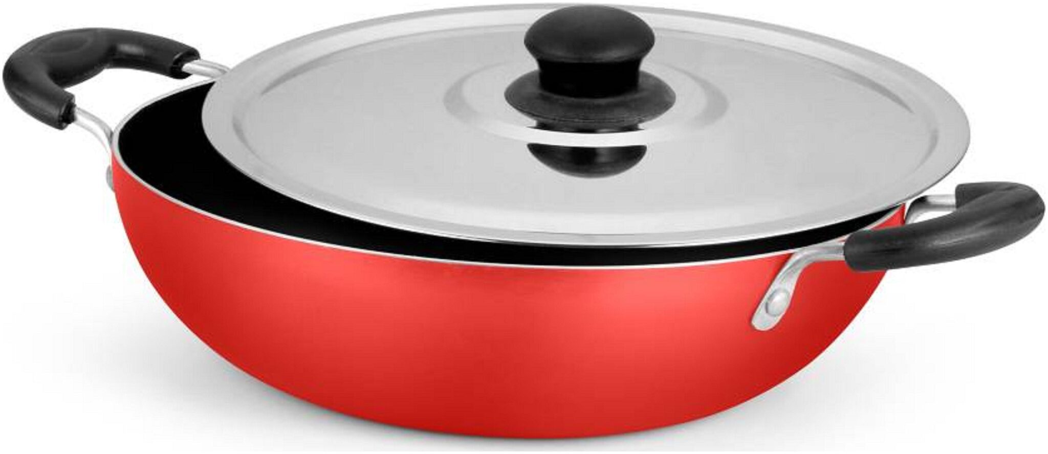 

Ideale Non Stick Kadhai 24 cm with Lid (Aluminium Stainless Steel Non Stick)