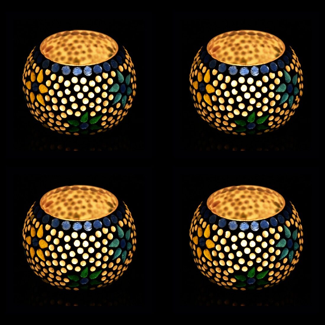 

iHandikart Glass Multi Tea light holder