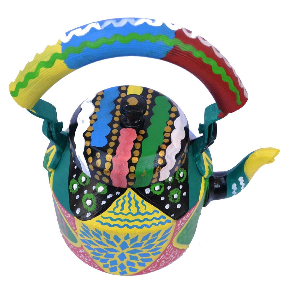 

iHandikart Hand painted Designer Tea Kettle Handicrafts For Home Decor (Elegent Degine ) (1 L 22 cm) aluminium For Home Decor Corporate Gift Purpose 5050