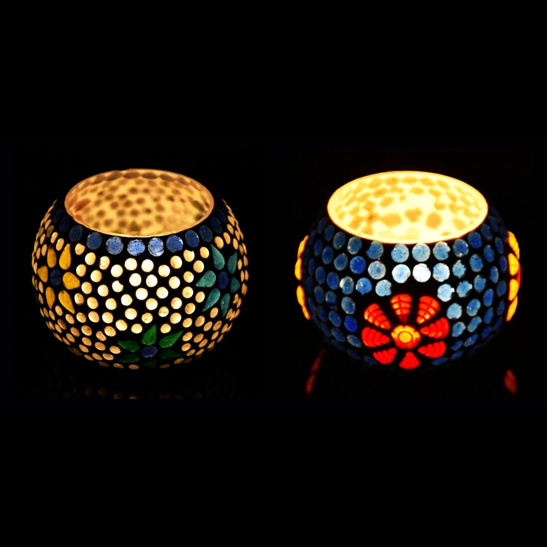 

iHandikart Glass Multi Tea light holder