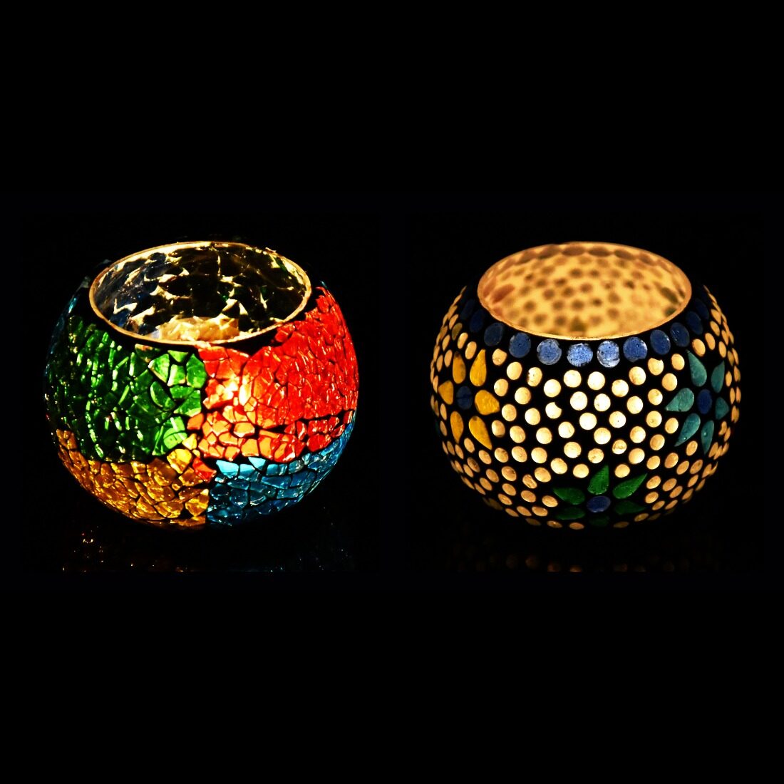 

iHandikart Glass Multi Tea light holder