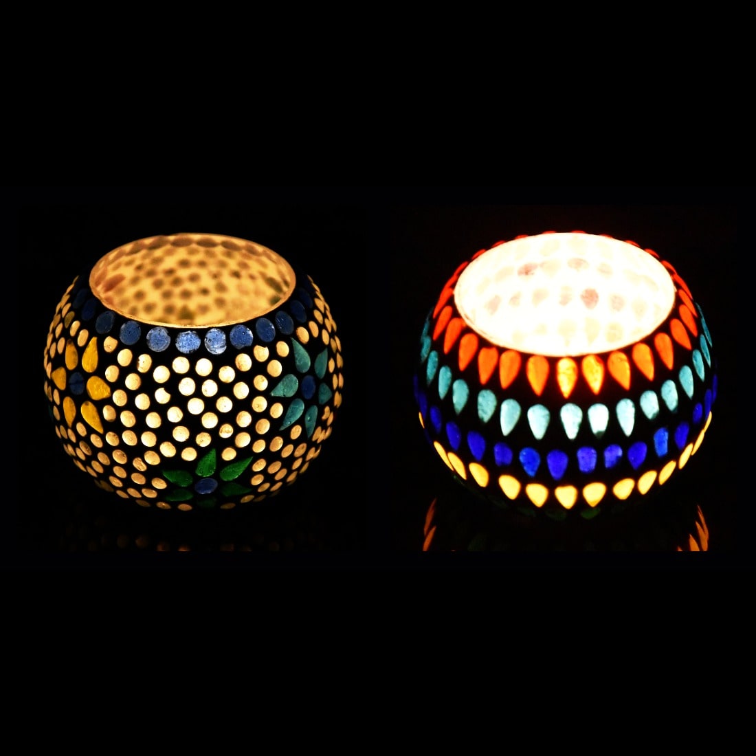 

iHandikart Glass Multi Tea light holder