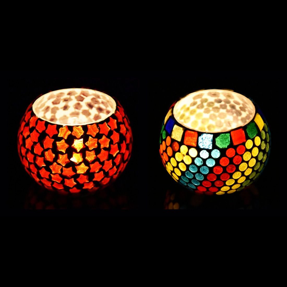 

iHandikart Glass Multi Tea light holder