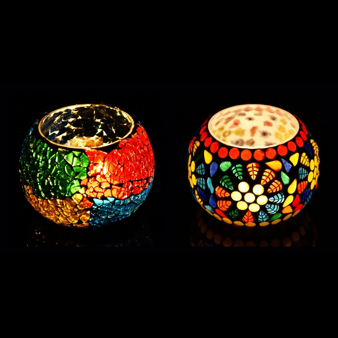

iHandikart Glass Multi Tea light holder