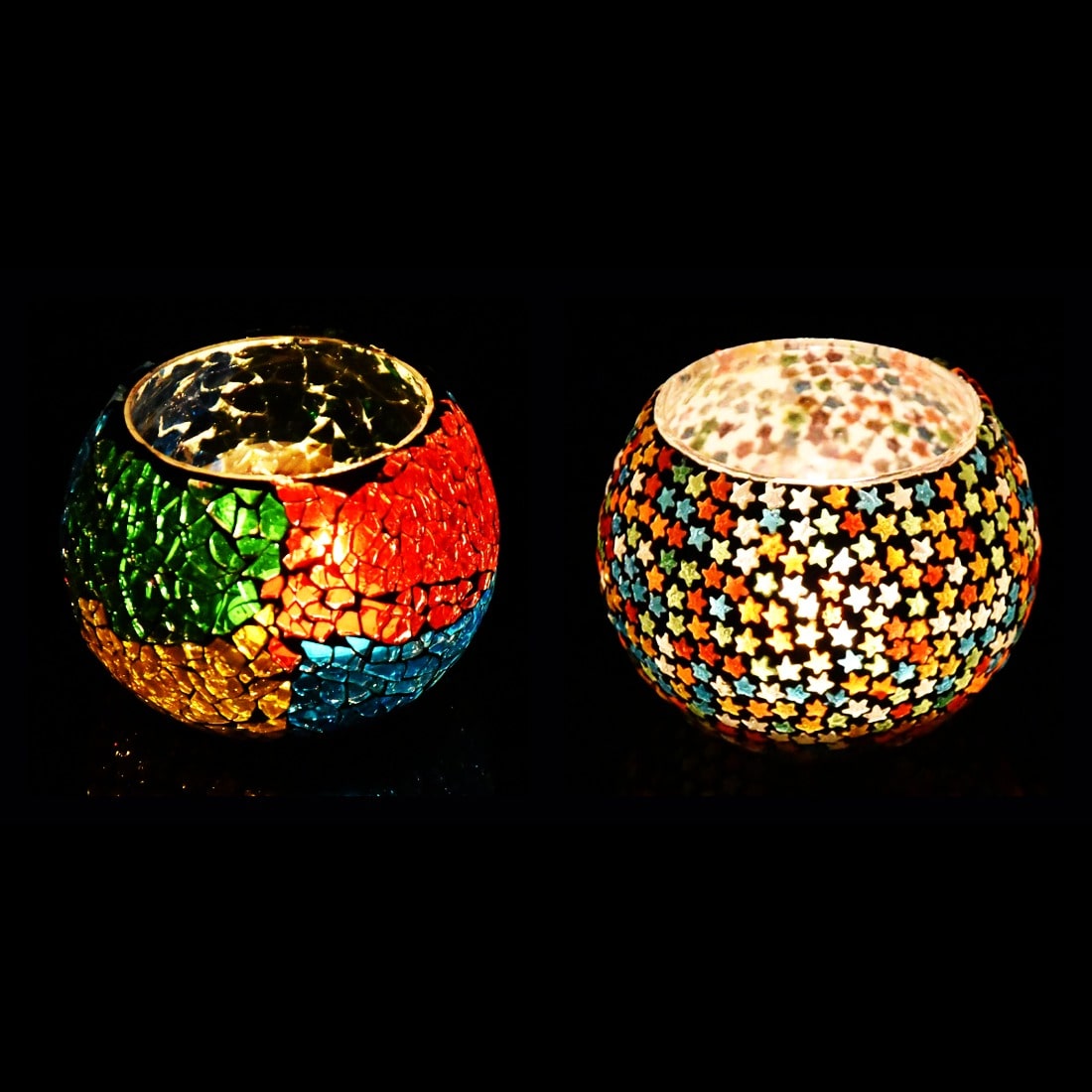 

iHandikart Glass Multi Tea light holder