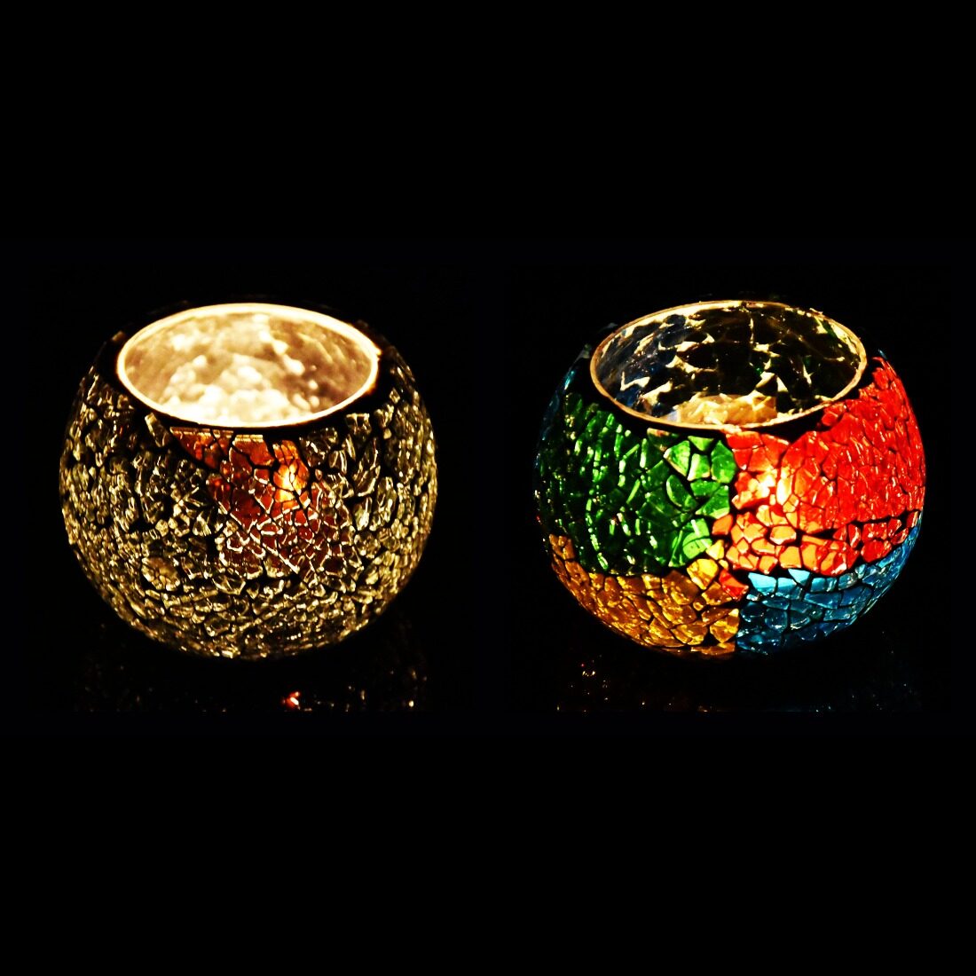 

iHandikart Glass Multi Tea light holder