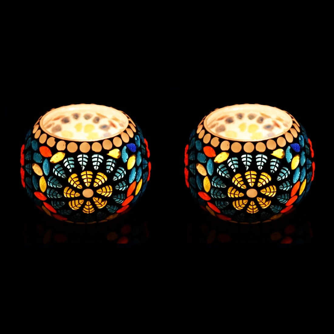 

iHandikart Glass Multi Tea light holder