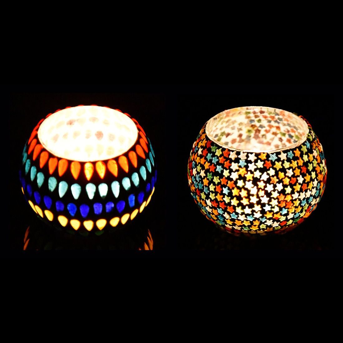 

iHandikart Glass Multi Tea light holder