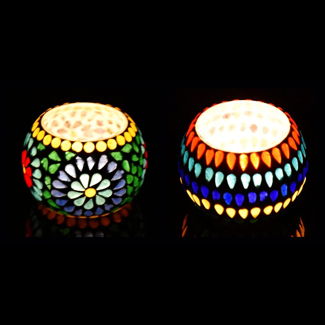 

iHandikart Glass Multi Tea light holder