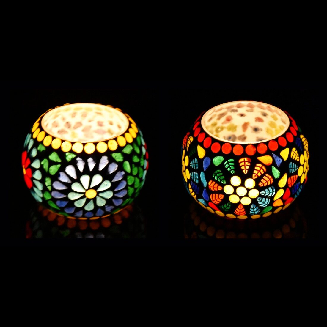 

iHandikart Glass Multi Tea light holder
