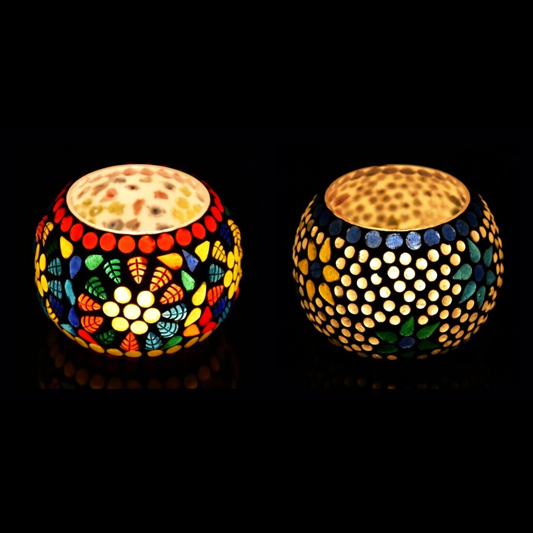 

iHandikart Glass Multi Tea light holder