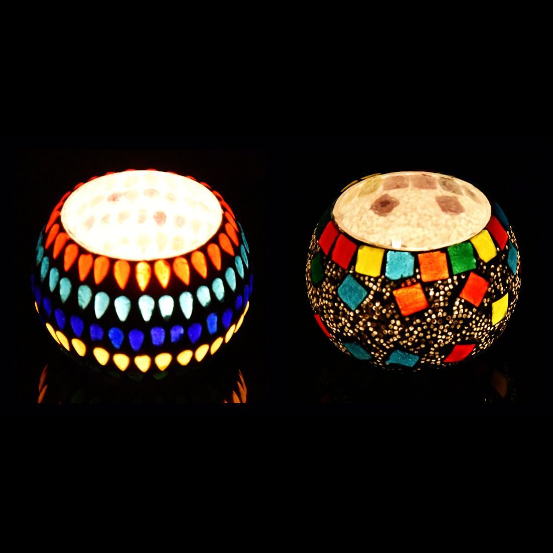 

iHandikart Glass Multi Tea light holder