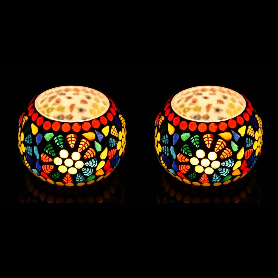 

iHandikart Glass Multi Tea light holder