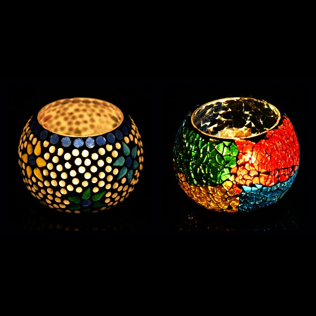 

iHandikart Glass Multi Tea light holder