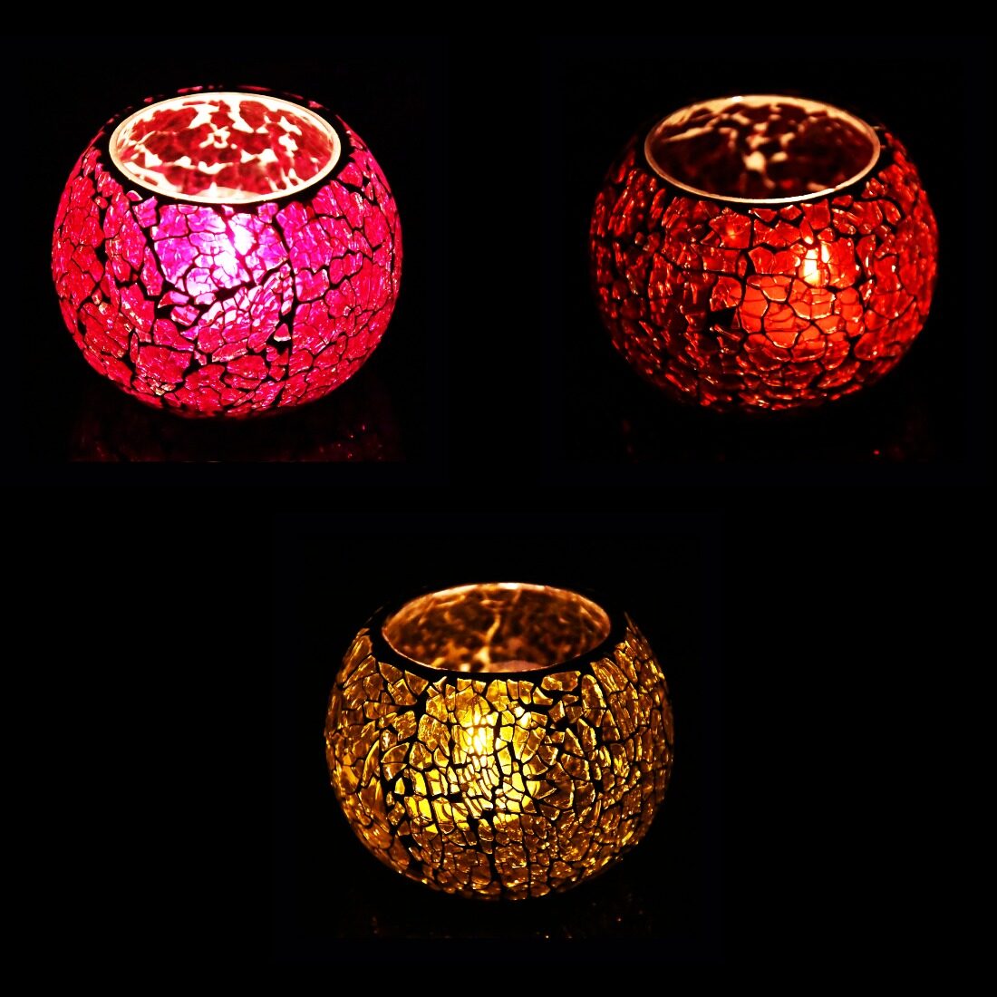 

iHandikart Glass Multi Tea light holder