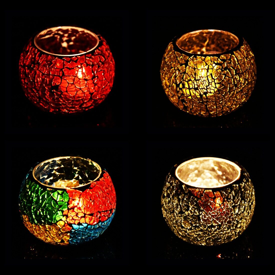 

iHandikart Glass Multi Tea light holder