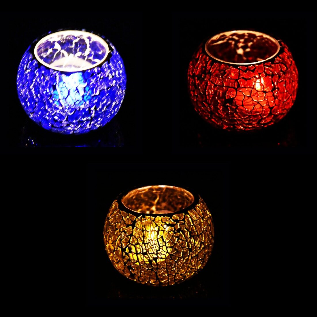 

iHandikart Glass Multi Tea light holder