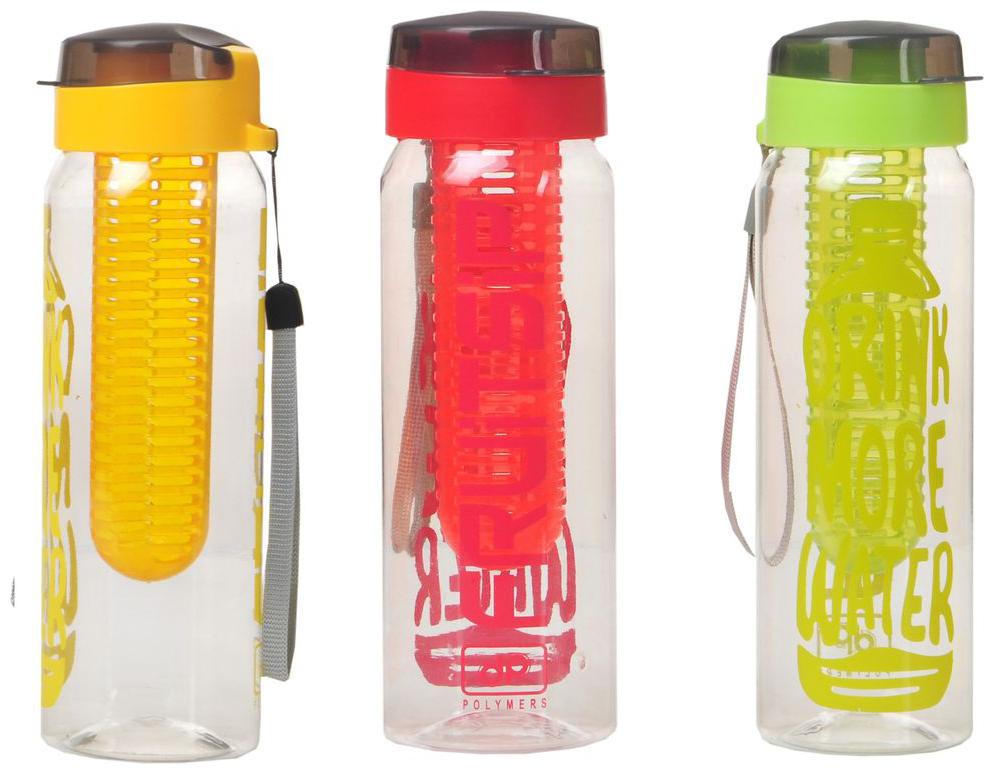 

Imago Plastic Assorted Water Bottle ( 700 ml Set of 3 )