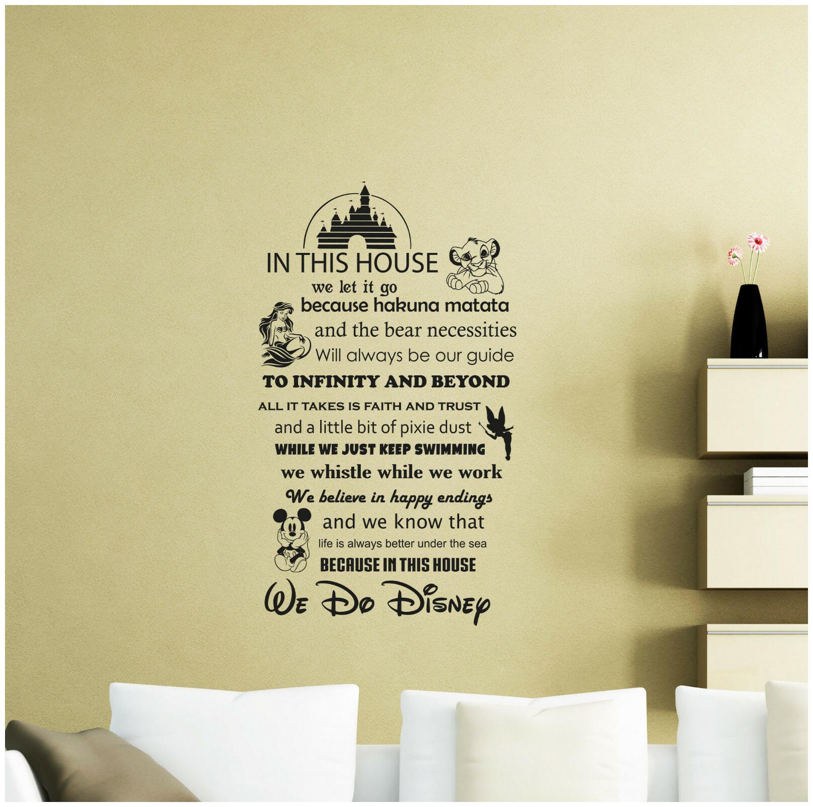 

In This House We Do Disney Wall Decal 37x22 Quote Vinyl Sticker Poster 110ct