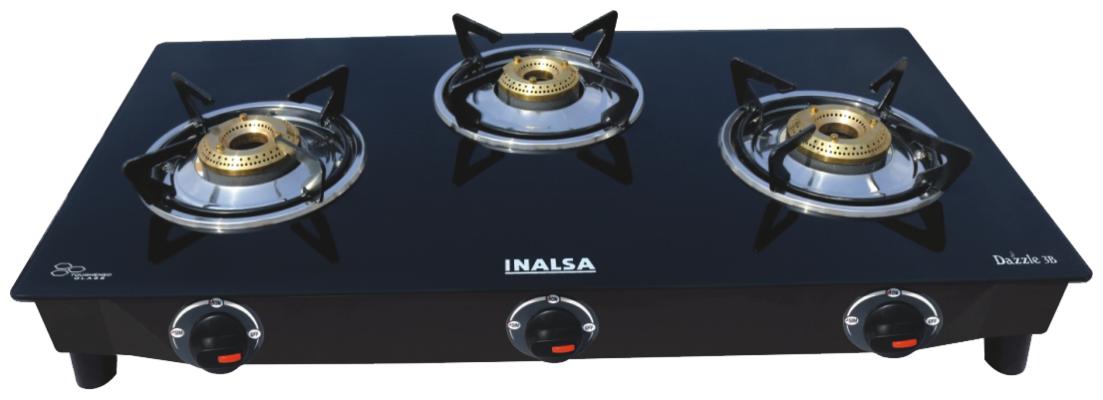 

Inalsa Dazzle 3 Burner Regular Black Gas Stove