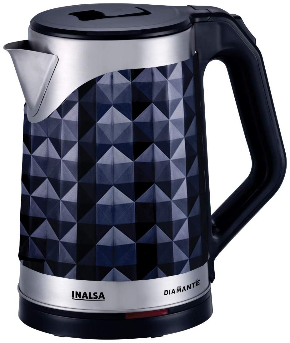 

Inalsa DIAMANTE 1 8 L Black Electric Kettle ( 1300 W )