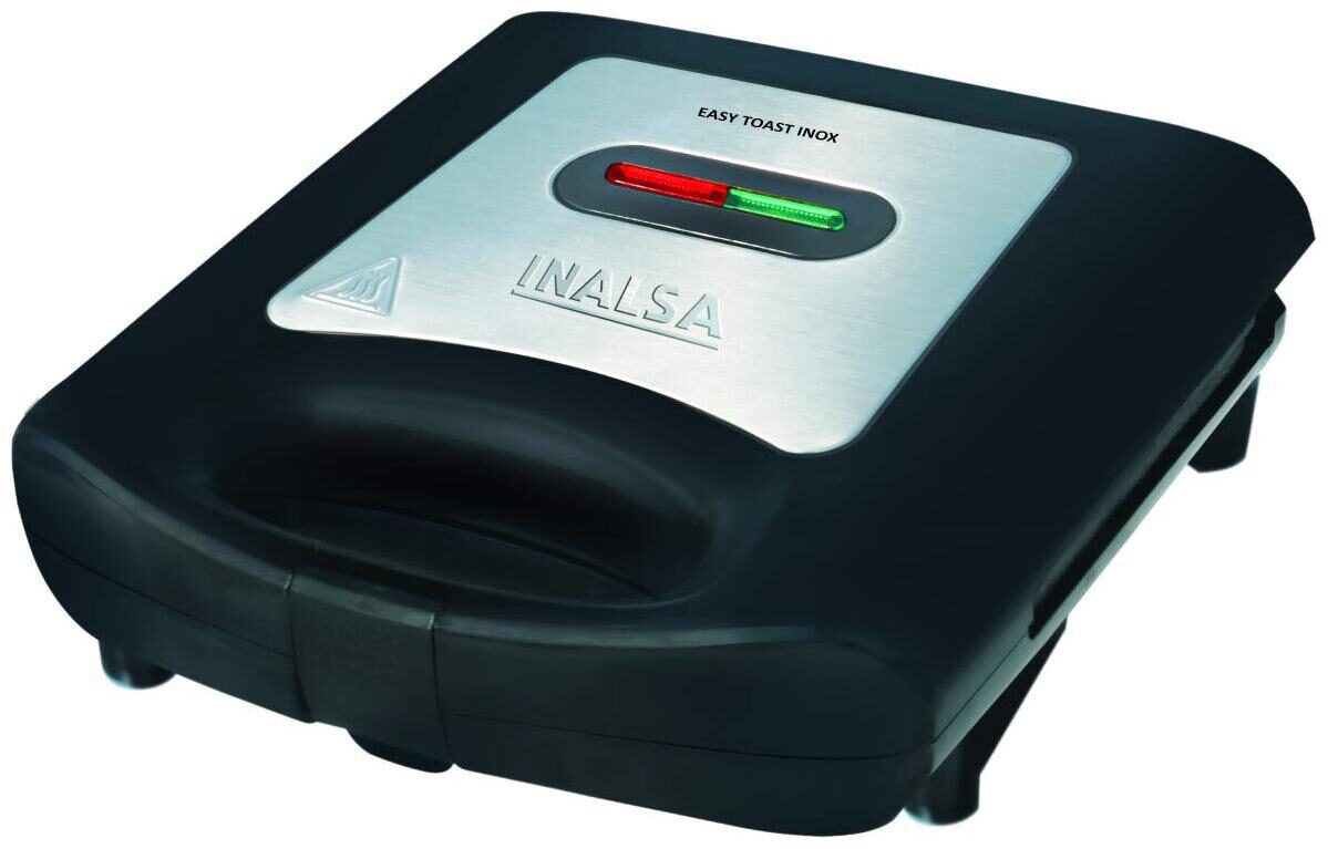 

Inalsa EASY TOAST INOX 2 Slices Sandwich Maker - Black Silver